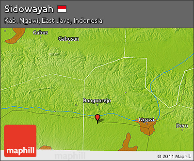 Physical 3D Map of Sidowayah