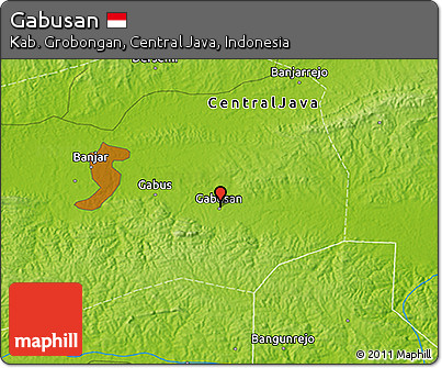 Physical 3D Map of Gabusan