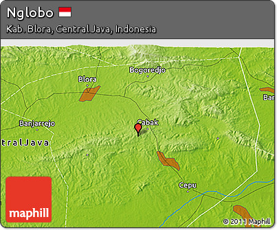 Physical 3D Map of Nglobo
