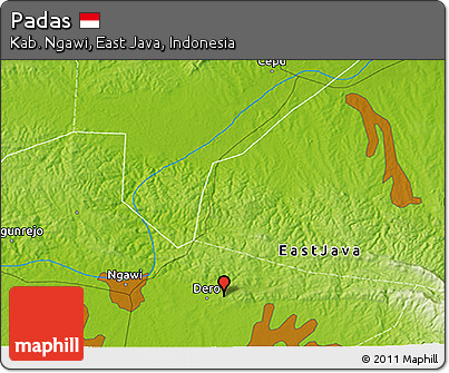Physical 3D Map of Padas