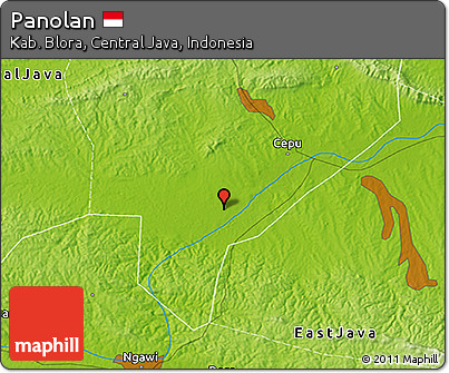 Physical 3D Map of Panolan