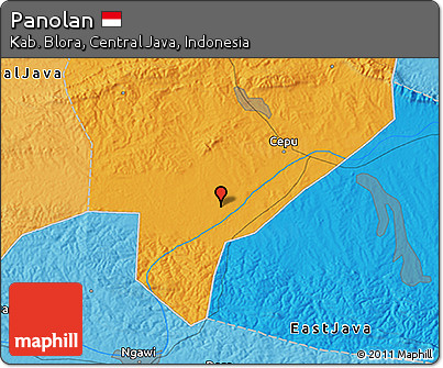 Political 3D Map of Panolan
