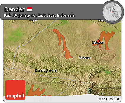 Satellite 3D Map of Dander