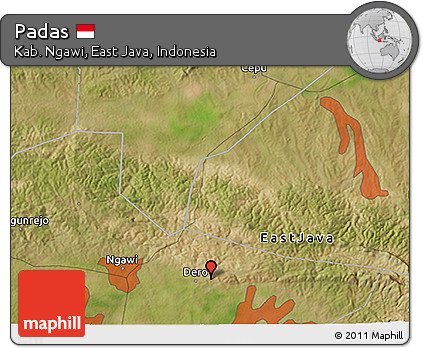 Satellite 3D Map of Padas
