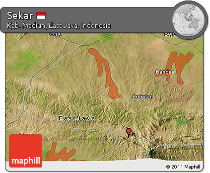 Satellite 3D Map of Sekar