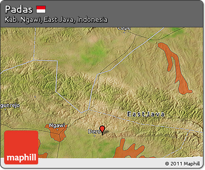Satellite 3D Map of Padas