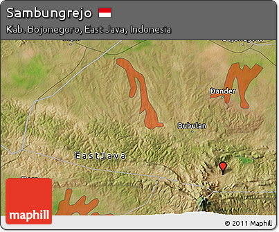 Satellite 3D Map of Sambungrejo