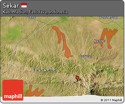 Satellite 3D Map of Sekar
