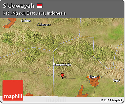 Satellite 3D Map of Sidowayah