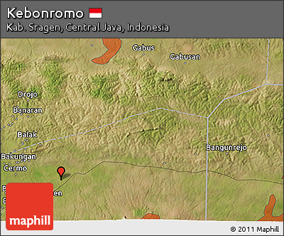 Satellite 3D Map of Kebonromo