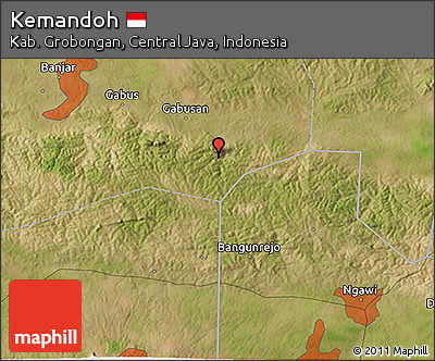 Satellite 3D Map of Kemandoh