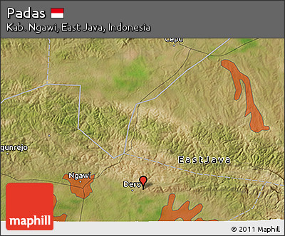 Satellite 3D Map of Padas
