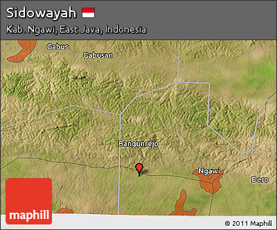Satellite 3D Map of Sidowayah