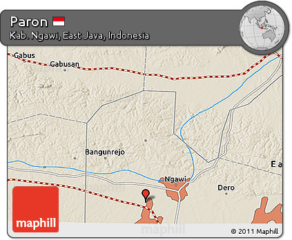 Shaded Relief 3D Map of Paron