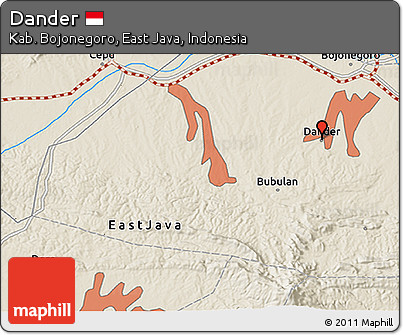 Shaded Relief 3D Map of Dander