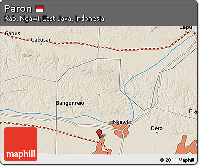 Shaded Relief 3D Map of Paron