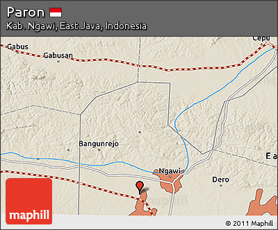 Shaded Relief 3D Map of Paron
