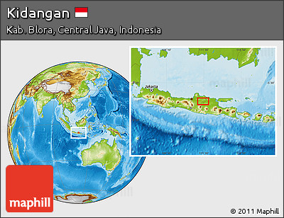 Physical Location Map of Kidangan