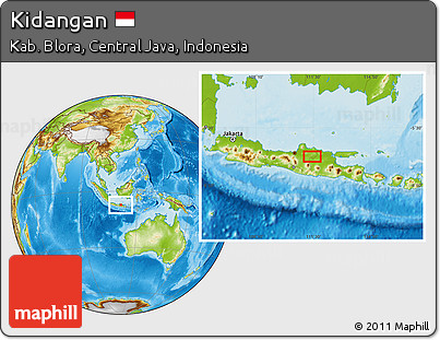 Physical Location Map of Kidangan