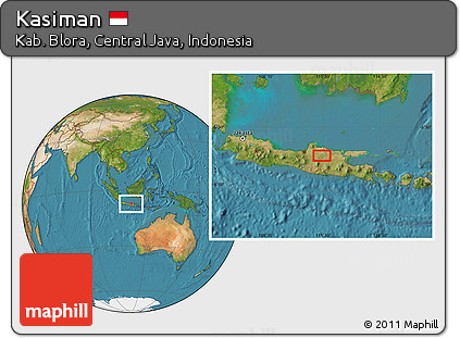 Satellite Location Map of Kasiman