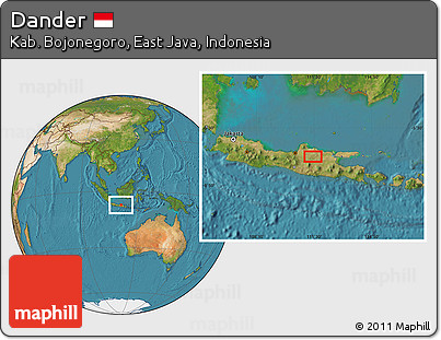 Satellite Location Map of Dander