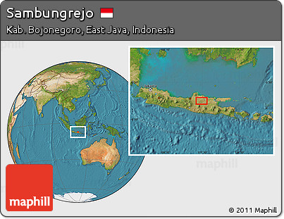 Satellite Location Map of Sambungrejo