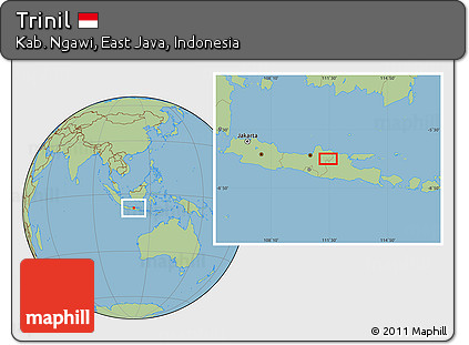 Savanna Style Location Map of Trinil