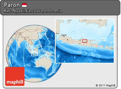 Shaded Relief Location Map of Paron