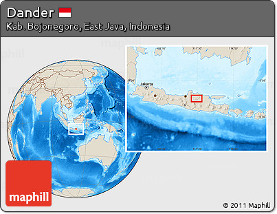 Shaded Relief Location Map of Dander