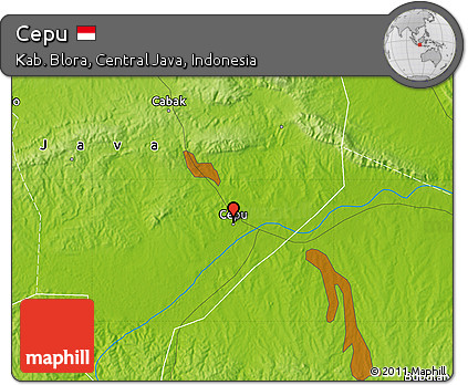 Physical Map of Cepu