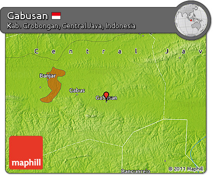 Physical Map of Gabusan