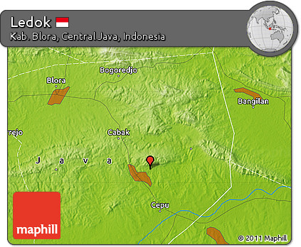 Physical Map of Ledok