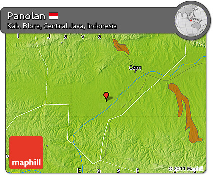 Physical Map of Panolan