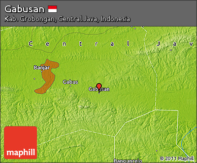Physical Map of Gabusan