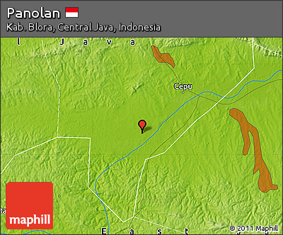 Physical Map of Panolan