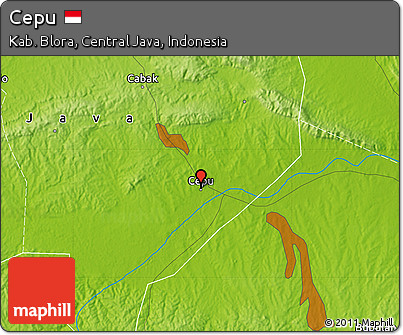 Physical Map of Cepu