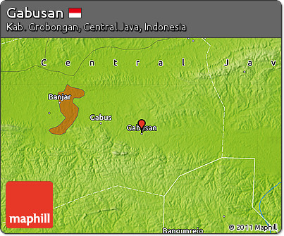 Physical Map of Gabusan