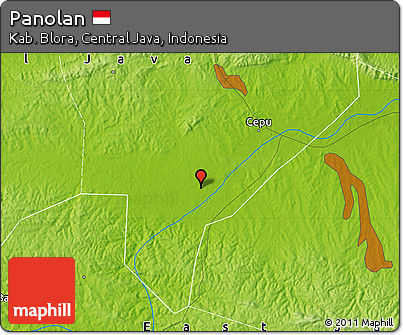 Physical Map of Panolan