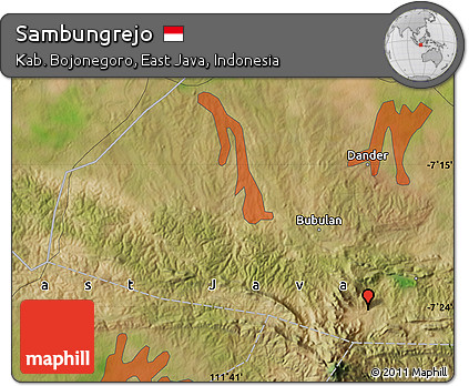 Satellite Map of Sambungrejo