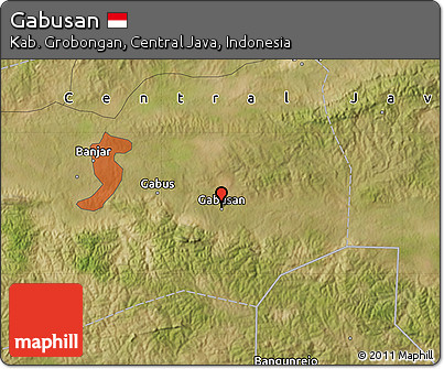 Satellite Map of Gabusan