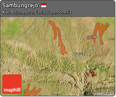 Satellite Map of Sambungrejo