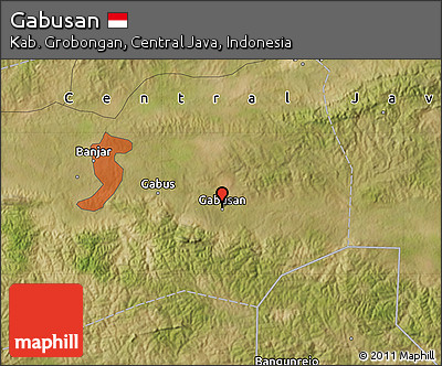 Satellite Map of Gabusan