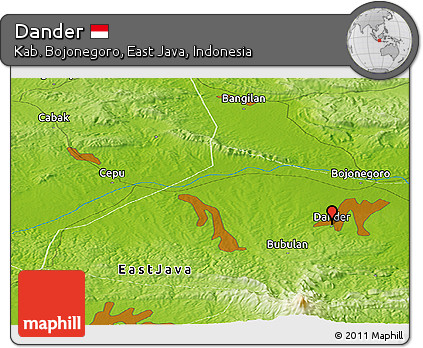 Physical Panoramic Map of Dander