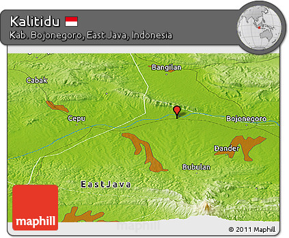 Physical Panoramic Map of Kalitidu