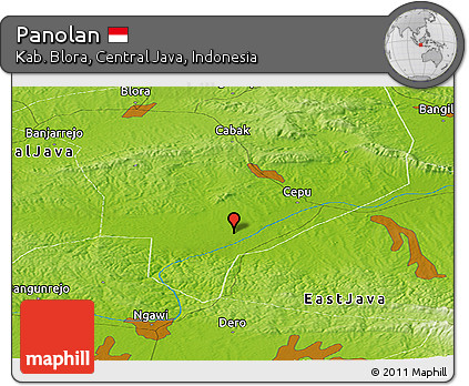 Physical Panoramic Map of Panolan