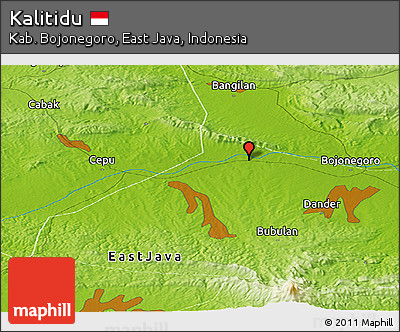 Physical Panoramic Map of Kalitidu