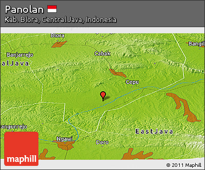 Physical Panoramic Map of Panolan