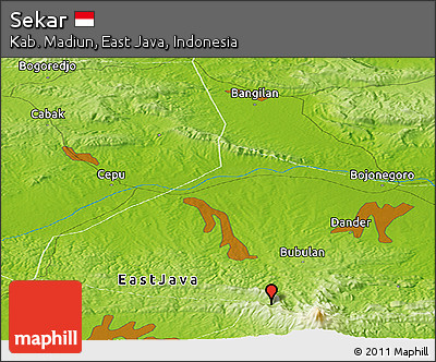 Physical Panoramic Map of Sekar