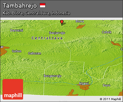Physical Panoramic Map of Tambahrejo