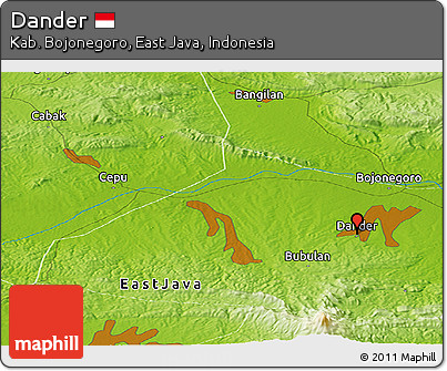 Physical Panoramic Map of Dander